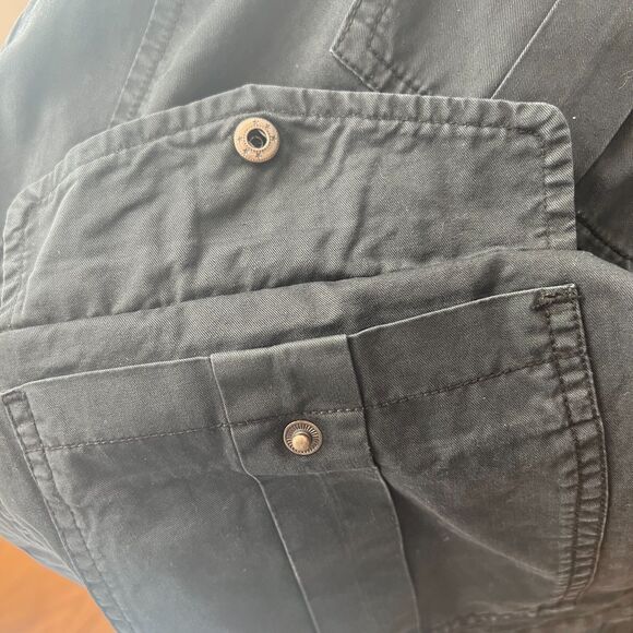 Buffalo by David Bitton Black Utility Jacket Military  Cotton Small - Picture 5 of 6